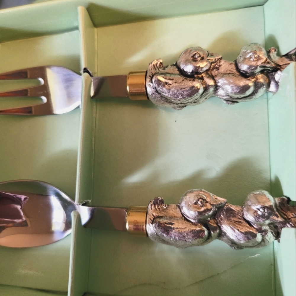 Arthur Court Baby Duck Spoon & Fork Set 🪿